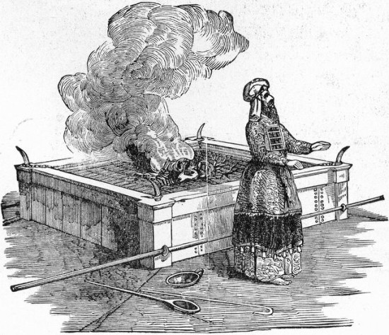 High Priest Offering Sacrifice of a Goat , from "Treasures of the Bible", 1894 [Image: Wikimedia Commons]